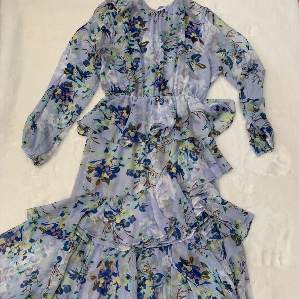 MISA Cascade Floral Ruffle Midi Dress - Picture 3 of 3